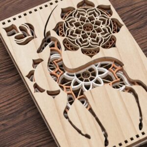 Intra απο ξύλο plywood 3mm-4mm πάχος - Γαζέλα Πολυστρωματική Μάνταλα Δίασταση 30x30 cm INTRAFABR-14915603