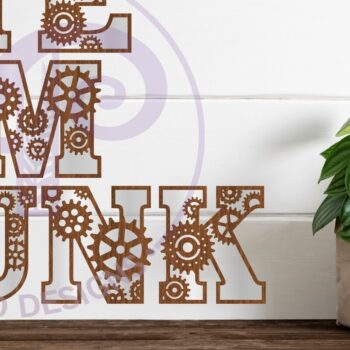 Intra απο ξύλο plywood 3mm-4mm πάχος - Πακέτο γραμμάτων αλφαβήτου Gear Steampunk Δίασταση 30x20 cm INTRAFABR-82035265 - Image 1