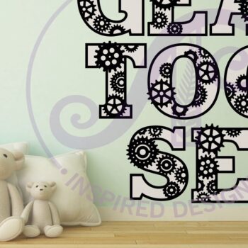 Intra απο ξύλο plywood 3mm-4mm πάχος - Πακέτο γραμμάτων αλφαβήτου Gear Steampunk Δίασταση 30x20 cm INTRAFABR-82035265 - Image 2