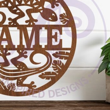 Intra απο ξύλο plywood 3mm-4mm πάχος - Gecko Wall Personalized Sign Laser Δίασταση 30x20 cm INTRAFABR-81859458 - Image 1
