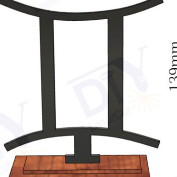 Intra απο ξύλο plywood 3mm-4mm πάχος - Δίδυμοι Ζώδια με Stand  Δίασταση 4x4 cm INTRAFABR-111561594 - Image 2