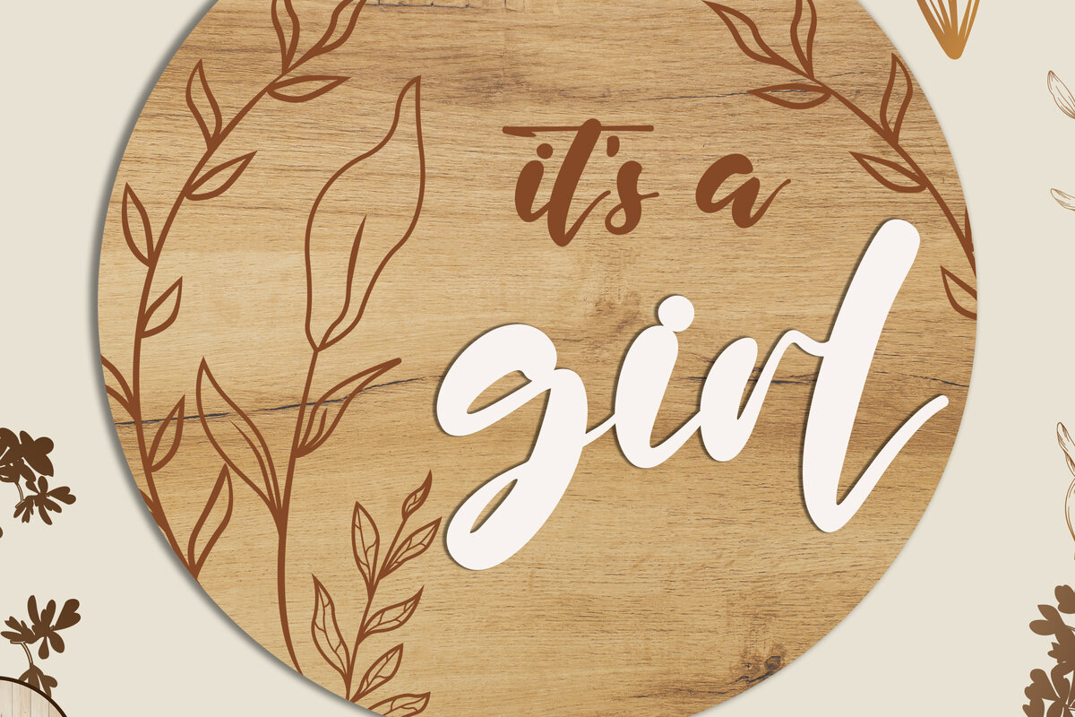 Intra απο ξύλο plywood 3mm-4mm πάχος - Αρχεία αποκοπής με επίπεδα πάρτι αποκάλυψης φύλου Δίασταση 8x27 cm INTRAFABR-13905644