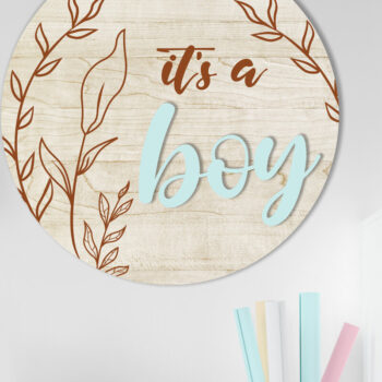 Intra απο ξύλο plywood 3mm-4mm πάχος - Αρχεία αποκοπής με επίπεδα πάρτι αποκάλυψης φύλου Δίασταση 8x27 cm INTRAFABR-13905644 - Image 2