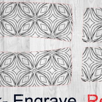 Intra απο ξύλο plywood 3mm-4mm πάχος - Geo Diamond Hair Clip Topper Δίασταση 30x20 cm INTRAFABR-80093934 - Image 2