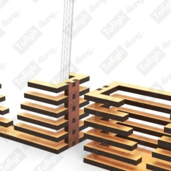 Intra απο ξύλο plywood 3mm-4mm πάχος - Γεωμετρική θήκη επαγγελματικής κάρτας |  Δίασταση 30x20 cm INTRAFABR-122404675 - Image 1