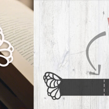 Intra απο ξύλο plywood 3mm-4mm πάχος - Γεωμετρικός σελιδοδείκτης πεταλούδας Δίασταση 5x20 cm INTRAFABR-100320678 - Image 1