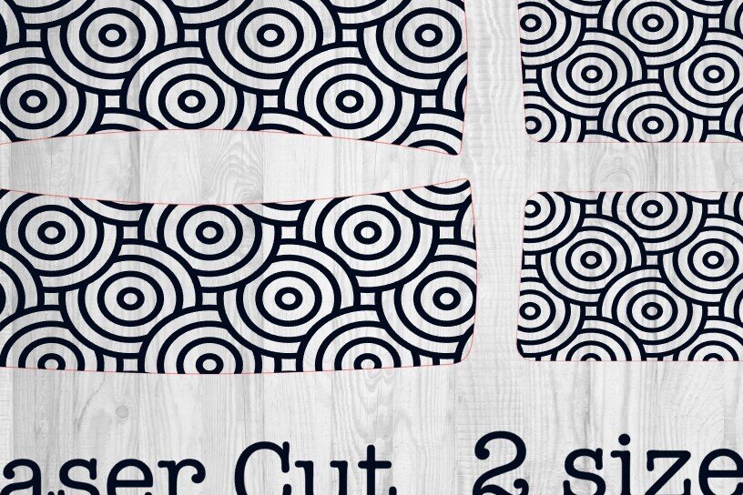 Intra απο ξύλο plywood 3mm-4mm πάχος - Κλιπ μαλλιών με γεωμετρικό κύκλο Δίασταση 30x20 cm INTRAFABR-80094068