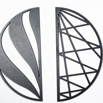 Intra απο ξύλο plywood 3mm-4mm πάχος - Γεωμετρικός κύκλος τοίχου τέχνης Δίασταση 6x6 cm INTRAFABR-69786366 - Image 2