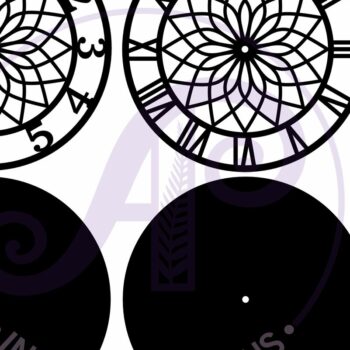 Intra απο ξύλο plywood 3mm-4mm πάχος - Γεωμετρικό σχέδιο 3 Ρολόι τοίχου  Δίασταση 30x20 cm INTRAFABR-95616074 - Image 4