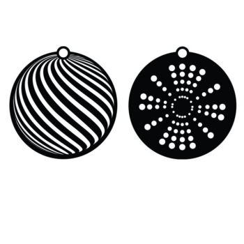 Intra απο ξύλο plywood 3mm-4mm πάχος - Γεωμετρικό σκουλαρίκι , τετράγωνο κύκλο Δίασταση 3x3 cm INTRAFABR-87032137 - Image 1