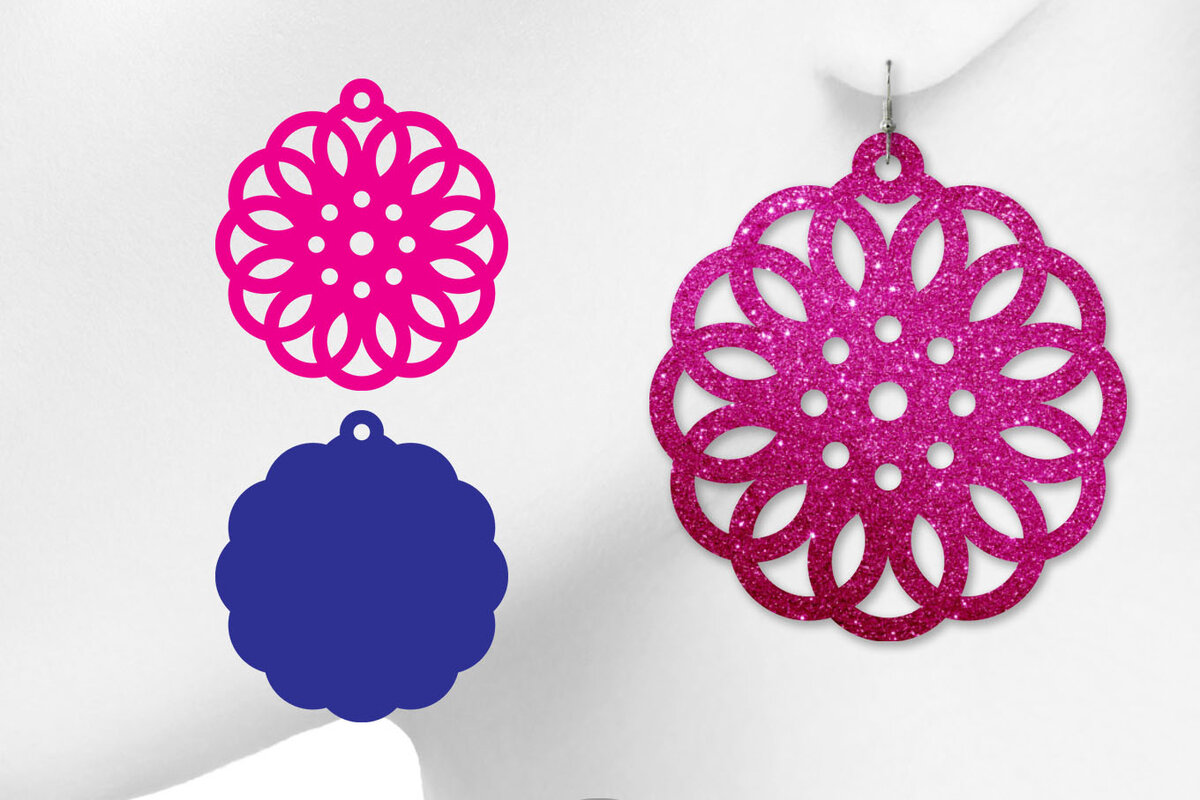 Intra απο ξύλο plywood 3mm-4mm πάχος - Γεωμετρικά σκουλαρίκια Δίασταση 3x3 cm INTRAFABR-8772058