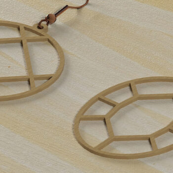 Intra απο ξύλο plywood 3mm-4mm πάχος - Γεωμετρικά σκουλαρίκια για μηχανές κοπής 468 Δίασταση 3x3 cm INTRAFABR-56475669 - Image 7