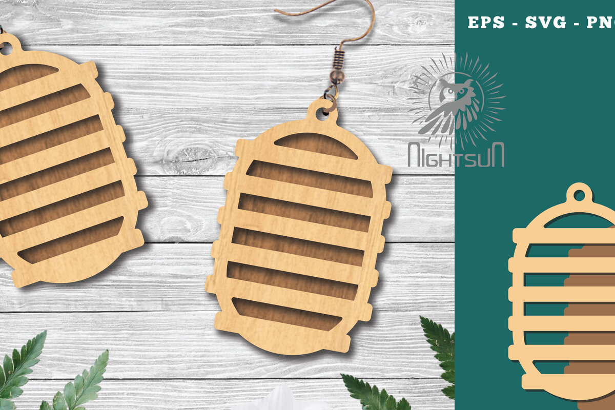 Intra απο ξύλο plywood 3mm-4mm πάχος - Γεωμετρικά σκουλαρίκια  1 Δίασταση 3x3 cm INTRAFABR-124447802