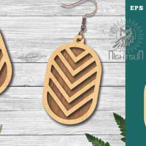 Intra απο ξύλο plywood 3mm-4mm πάχος - Γεωμετρικά σκουλαρίκια  11 Δίασταση 3x3 cm INTRAFABR-124448218