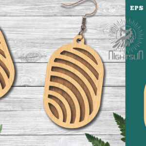 Intra απο ξύλο plywood 3mm-4mm πάχος - Γεωμετρικά σκουλαρίκια  9 Δίασταση 3x3 cm INTRAFABR-124448156