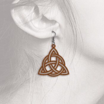 Intra απο ξύλο plywood 3mm-4mm πάχος - Γεωμετρικά Σκουλαρίκια - Αρχεία  Cut Laser Δίασταση 3x3 cm INTRAFABR-32643489 - Image 6