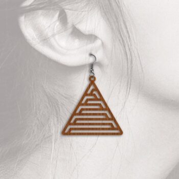 Intra απο ξύλο plywood 3mm-4mm πάχος - Γεωμετρικά Σκουλαρίκια - Αρχεία  Cut Laser Δίασταση 3x3 cm INTRAFABR-32643489 - Image 10