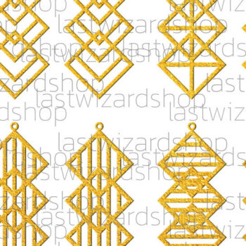 Intra απο ξύλο plywood 3mm-4mm πάχος - Γεωμετρικά Σκουλαρίκια , Μοντέρνα Faux Δίασταση 3x3 cm INTRAFABR-25884236 - Image 1