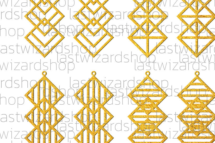 Intra απο ξύλο plywood 3mm-4mm πάχος - Γεωμετρικά Σκουλαρίκια , Μοντέρνα Faux Δίασταση 3x3 cm INTRAFABR-25884236