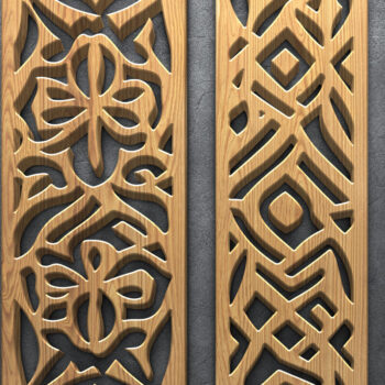 Intra απο ξύλο plywood 3mm-4mm πάχος - Γεωμετρικό Σετ πάνελ κοπής με λέιζερ  Δίασταση 3600x7200 cm INTRAFABR-124679997 - Image 2