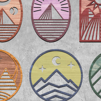 Intra απο ξύλο plywood 3mm-4mm πάχος - Γεωμετρική βάση για σκουλαρίκι στο βουνό Δίασταση 3x3 cm INTRAFABR-26416354 - Image 1