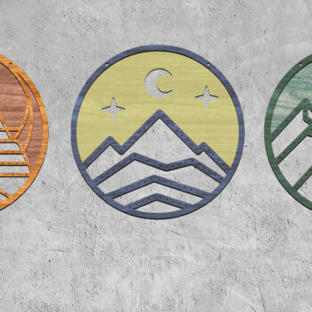 Intra απο ξύλο plywood 3mm-4mm πάχος - Γεωμετρική βάση για σκουλαρίκι στο βουνό Δίασταση 3x3 cm INTRAFABR-26416354 - Image 2