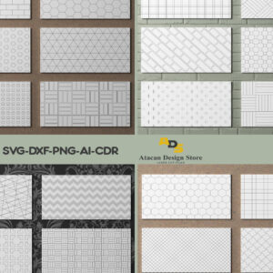 Intra απο ξύλο plywood 3mm-4mm πάχος - Πρότυπα πίνακα γεωμετρικών μοτίβων 291 Δίασταση 30x20 cm INTRAFABR-56310898