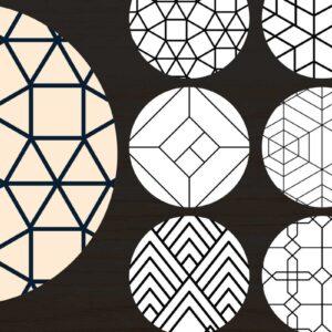 Intra απο ξύλο plywood 3mm-4mm πάχος - Πακέτο  γεωμετρικών μοτίβων Δίασταση 4x4 cm INTRAFABR-69286357