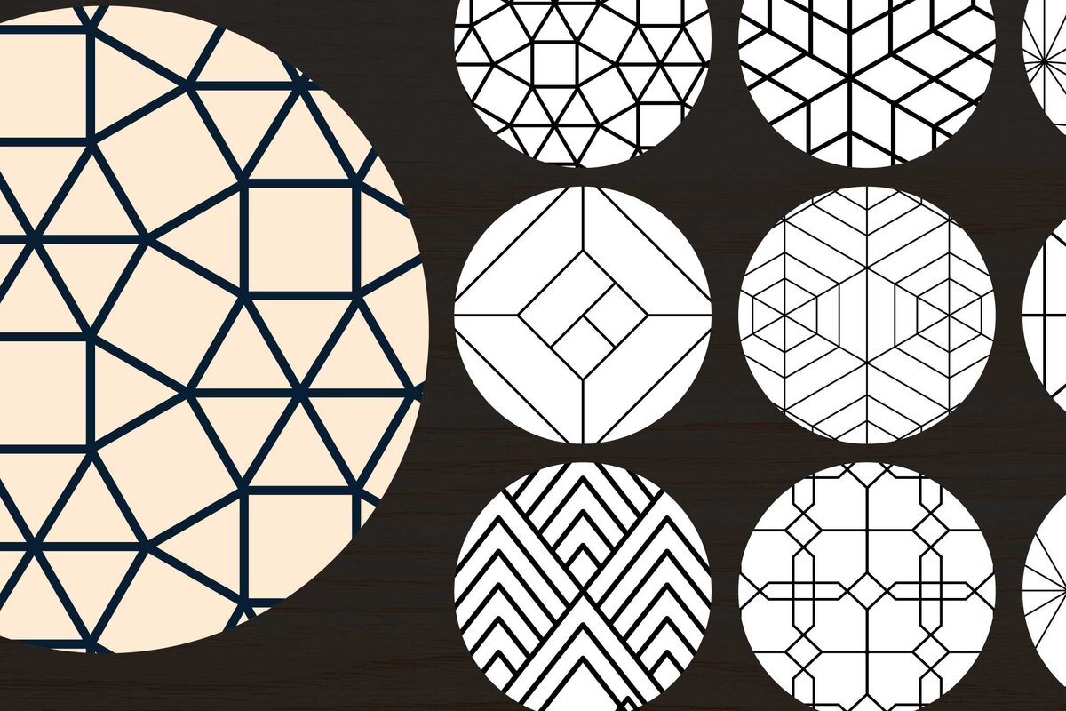 Intra απο ξύλο plywood 3mm-4mm πάχος - Πακέτο  γεωμετρικών μοτίβων Δίασταση 4x4 cm INTRAFABR-69286357