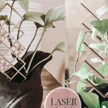 Intra απο ξύλο plywood 3mm-4mm πάχος - Geometric Plant Stake  Δίασταση 4x4 cm INTRAFABR-72796721 - Image 2