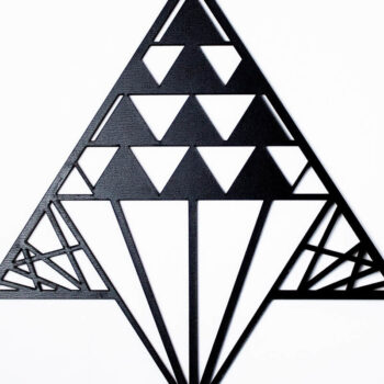 Intra απο ξύλο plywood 3mm-4mm πάχος - Γεωμετρικό τρίγωνο τοίχου τέχνης Δίασταση 6x6 cm INTRAFABR-69786672 - Image 1