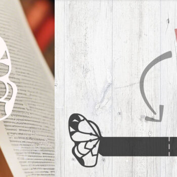 Intra απο ξύλο plywood 3mm-4mm πάχος - Γεωμετρικός σελιδοδείκτης πεταλούδας  Δίασταση 5x20 cm INTRAFABR-100319893 - Image 1