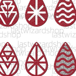 Intra απο ξύλο plywood 3mm-4mm πάχος - Geometry Teardrop Earrings , Μοντέρνα Δίασταση 3x3 cm INTRAFABR-25884087