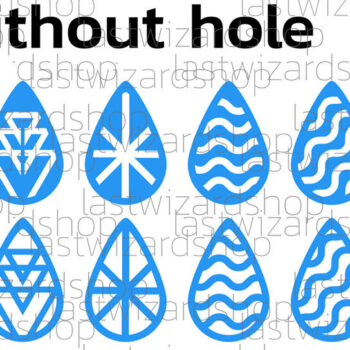 Intra απο ξύλο plywood 3mm-4mm πάχος - Geometry Teardrop Earrings , Μοντέρνα Δίασταση 3x3 cm INTRAFABR-25884087 - Image 3