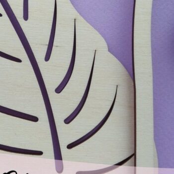 Intra απο ξύλο plywood 3mm-4mm πάχος - Ζέρμπερα Νταίζη Δίασταση 20x20 cm INTRAFABR-33156606 - Image 3