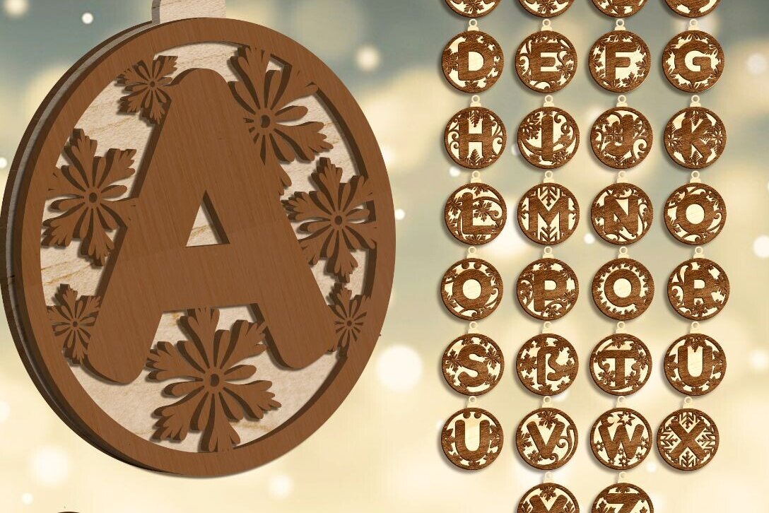 Intra απο ξύλο plywood 3mm-4mm πάχος - Πολυεπίπεδη διακόσμηση σπιτιού γερμανικού αλφαβήτου Δίασταση 5x4 cm INTRAFABR-82495277