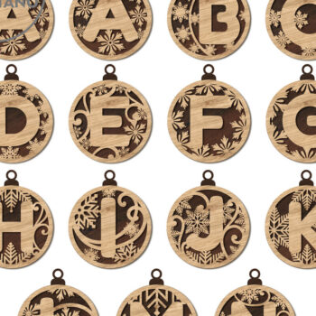 Intra απο ξύλο plywood 3mm-4mm πάχος - Πολυεπίπεδη διακόσμηση σπιτιού γερμανικού αλφαβήτου Δίασταση 5x4 cm INTRAFABR-82495277 - Image 2