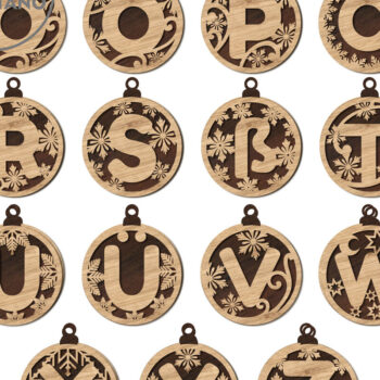 Intra απο ξύλο plywood 3mm-4mm πάχος - Πολυεπίπεδη διακόσμηση σπιτιού γερμανικού αλφαβήτου Δίασταση 5x4 cm INTRAFABR-82495277 - Image 3