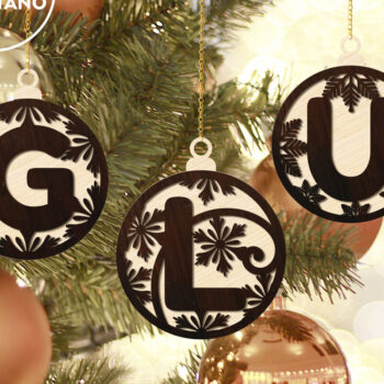 Intra απο ξύλο plywood 3mm-4mm πάχος - Πολυεπίπεδη διακόσμηση σπιτιού γερμανικού αλφαβήτου Δίασταση 5x4 cm INTRAFABR-82495277 - Image 5