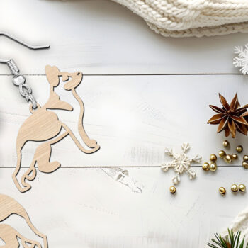 Intra απο ξύλο plywood 3mm-4mm πάχος - Σκουλαρίκια German Shepherd Dog Cut Laser Δίασταση 900x900 cm INTRAFABR-119317322 - Image 3