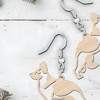 Intra απο ξύλο plywood 3mm-4mm πάχος - Σκουλαρίκια German Shepherd Dog Cut Laser Δίασταση 900x900 cm INTRAFABR-119317322 - Image 4