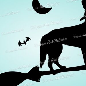 Intra απο ξύλο plywood 3mm-4mm πάχος - German Shepherd Halloween Spooky Dog  Δίασταση 15x15 cm INTRAFABR-77796404