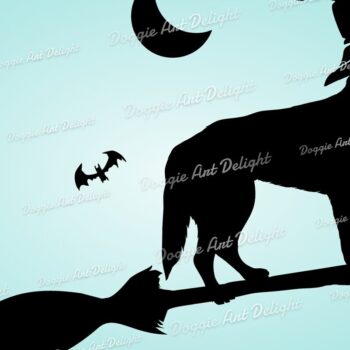 Intra απο ξύλο plywood 3mm-4mm πάχος - German Shepherd Halloween Spooky Dog Δίασταση 15x15 cm INTRAFABR-77796404 - Image 1