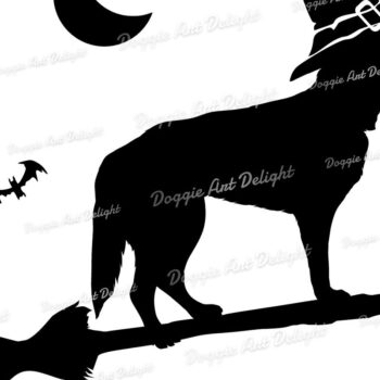 Intra απο ξύλο plywood 3mm-4mm πάχος - German Shepherd Halloween Spooky Dog Δίασταση 15x15 cm INTRAFABR-77796404 - Image 2