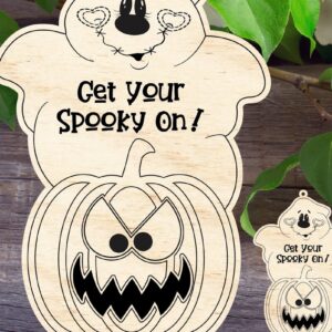 Intra απο ξύλο plywood 3mm-4mm πάχος - Get Your Spooky on Sign Δίασταση 30x20 cm INTRAFABR-39659030