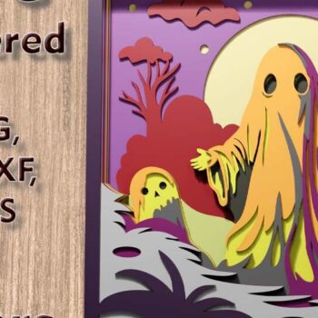 Intra απο ξύλο plywood 3mm-4mm πάχος -  λέιζερ πολλαπλών επιπέδων Ghost 3D  Δίασταση 63x10 cm INTRAFABR-109001320 - Image 1