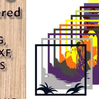 Intra απο ξύλο plywood 3mm-4mm πάχος -  λέιζερ πολλαπλών επιπέδων Ghost 3D  Δίασταση 63x10 cm INTRAFABR-109001320 - Image 3