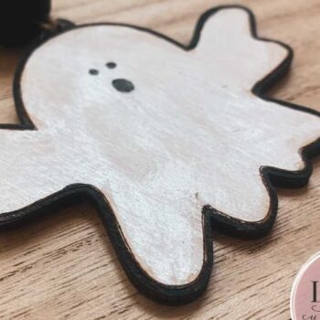 Intra απο ξύλο plywood 3mm-4mm πάχος - Ghost Beaded Garland Tag Δίασταση 30x20 cm INTRAFABR-74510779 - Image 3