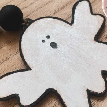 Intra απο ξύλο plywood 3mm-4mm πάχος - Ghost Beaded Garland Tag Δίασταση 30x20 cm INTRAFABR-74510779 - Image 4