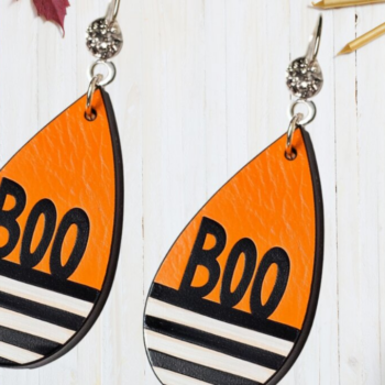 Intra απο ξύλο plywood 3mm-4mm πάχος - Αρχεία λέιζερ Ghost Earrings 016 Δίασταση 3x3 cm INTRAFABR-117601237 - Image 1